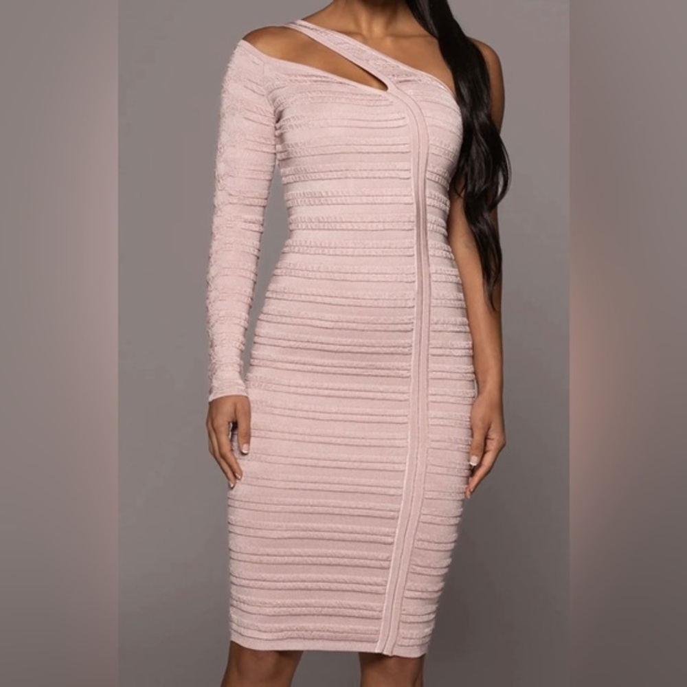 NWT • Small • JLUXLABEL • Antique Rose Soft Touch Midi Dress